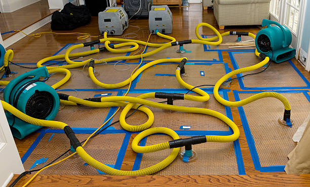 Professional Flood Damage Restoration technician working in Taftville, CT